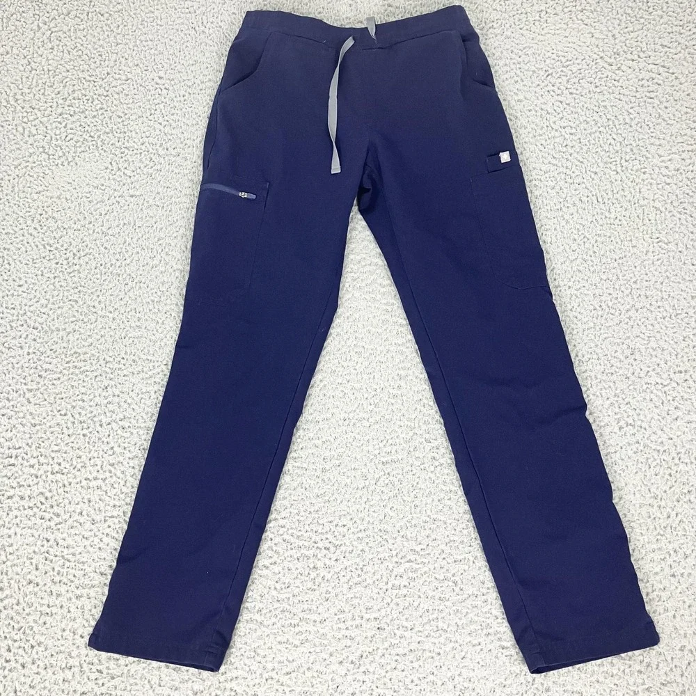 FIGS Scrub Pants Womens XS Blue Technical Collection Cargo Slim Stretch